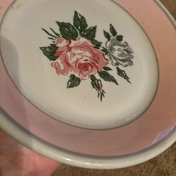 Jackson China 8 1/4” Pink Rose Bowl - Picture 2 of 5